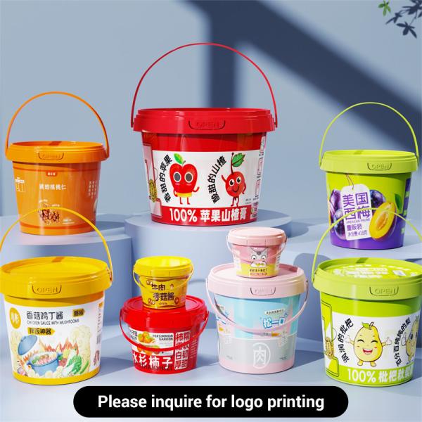 Capacité personnalisée 500 ml récipient en plastique PP blanc transparent pour la propagation du chocolat