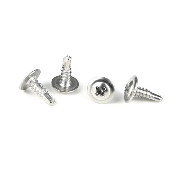 Phillips Wafer Head Self Drilling Screws Stainless Steel 410 M4.2x13mm GB Standard