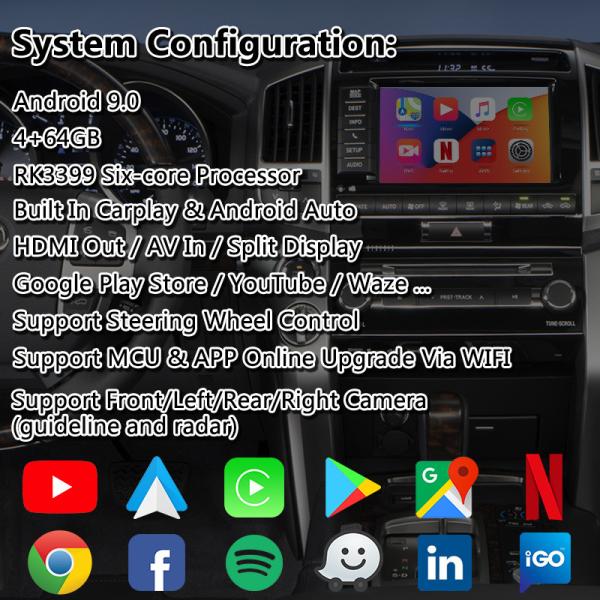Интерфейс андроида Lsailt видео- на крейсер 200 V8 LC200 2012-2015 земли Тойота