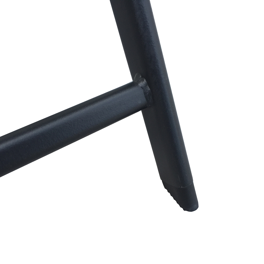 Wholesale Price Outdoor Furniture Iron Frame Folding Table and Chair Black Rust Prevention Fold Chairs and Round Table