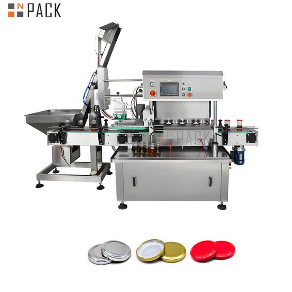 Automatic High Speed Glass Bottle Metal Cap Twist Off Vacuum Capping Machine