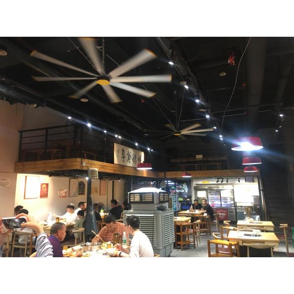 8FT Бесбросовый Сливер Серый Промышленный Вентиляционный Вентилятор для Ресторанов Хранилищ Ферм Дома