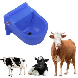 Taça de água de gado azul personalizada para bovinos cavalos ovelhas - plástico