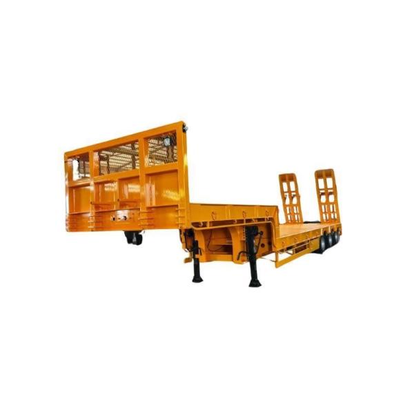 Van-type 3axle Extendable Drop Deck Lowbed Utility Cargo Heavy Duty Carrier Semi Trailer