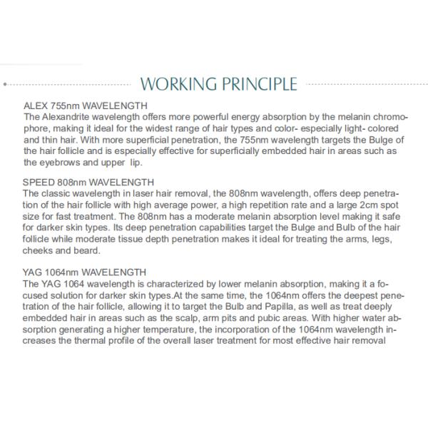 800w power three waves no pains permanent Diode laser hair removal machine in Spa