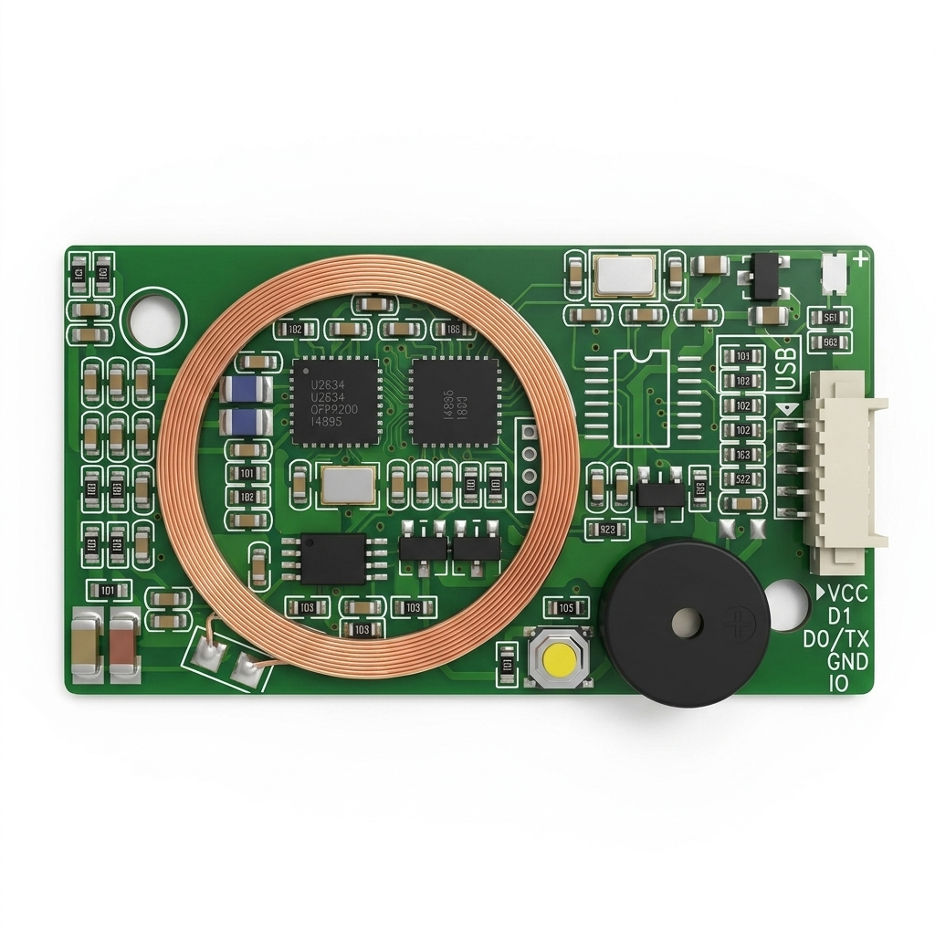 JP-7941D4 Dual Frequency RFID Reader Module 13.56MHz 125KHz USB Wiegand TTL