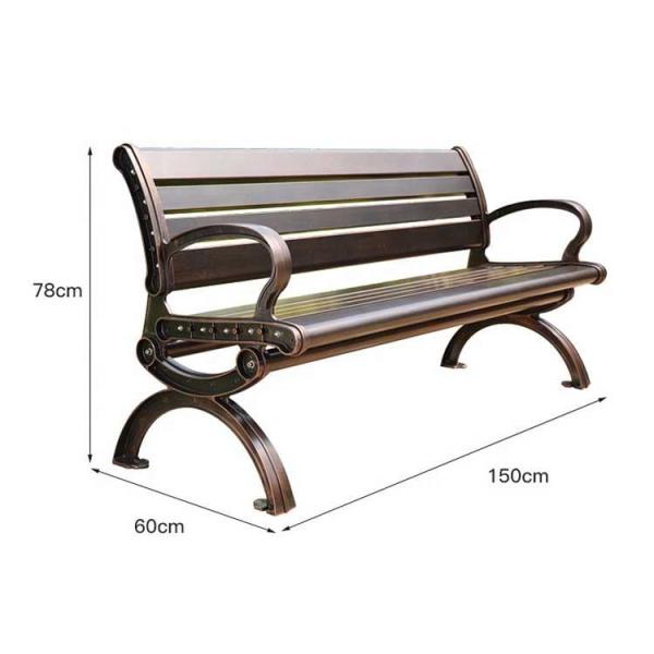 Антикварный литой алюминиевый скамейка Oem Алюминиевый открытый скамейка
