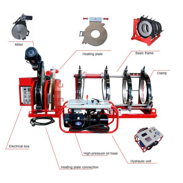 Сварочное оборудование 52.5Kw 380V сплавливания батта HDPE PVDF гидравлическое