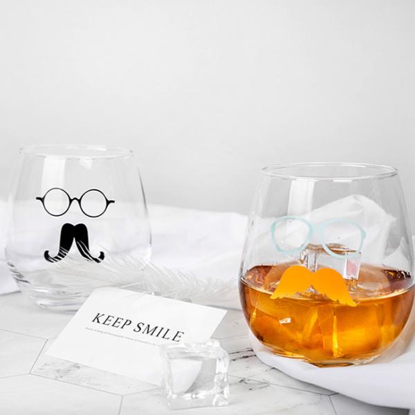 Clear Lead-Free Crystal Stemless Wine Glass With Pineapple Decoration Custom Glass
