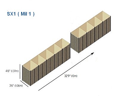 Military HESCO Barriers Mil 1 5442 Defensive Hesco Bastion Wall 3