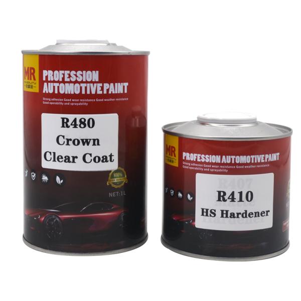 R480 2K de automoción de capa clara R410 buena plenitud resina endurecedor pintura de automóviles