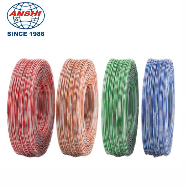 White Red Telephone Cable 2 Core 0.5mm PE Insulated Wire