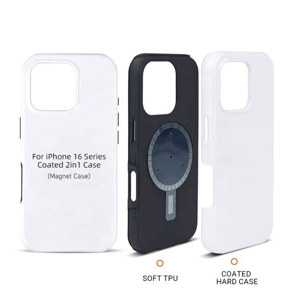 Custom Iphone 17 Case Magsafe 3D 2 In 1 Coated Sublimation Phone Case Diy Photo Printing Matte Glossy Magnetic Iphone Case