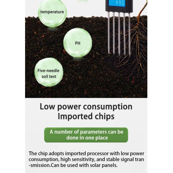 Horizontal Installation Moisture Sensor for Agriculture 7 in 1 USB NPK/PH/EC Temp Analyzer