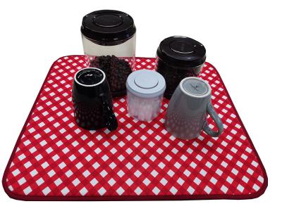 Prato decorativo de Microfiber da absorção que seca a esteira