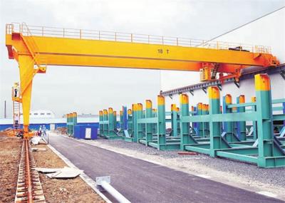 A5 Workshop Light Rail Mounted Semi Gantry Cranes 18 Tons