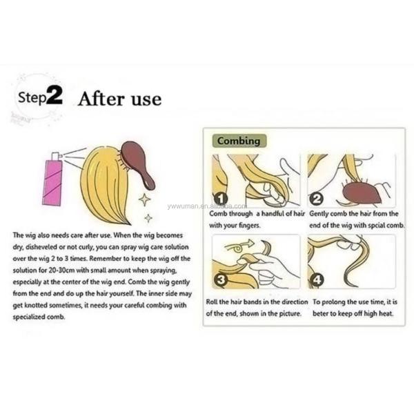 Grace Women Gold Color Short Synthetic Wigs 8'' African American Full Heat Resistant Hair