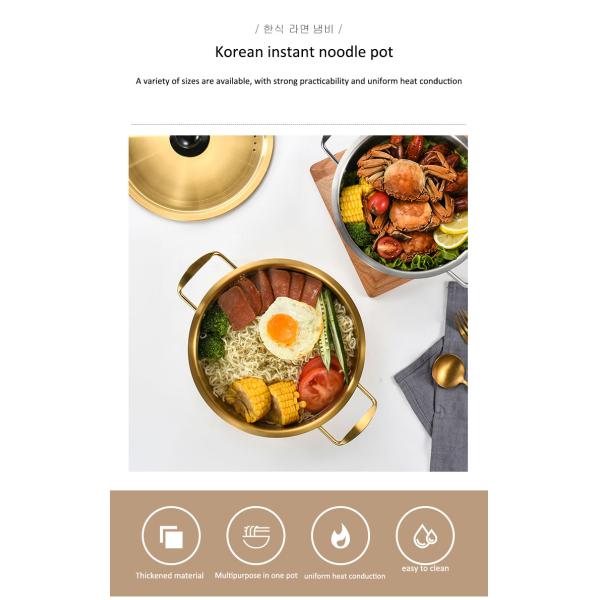 Материал нержавеющей стали пользы бака лапши быстрого приготовления золота кухни домашний