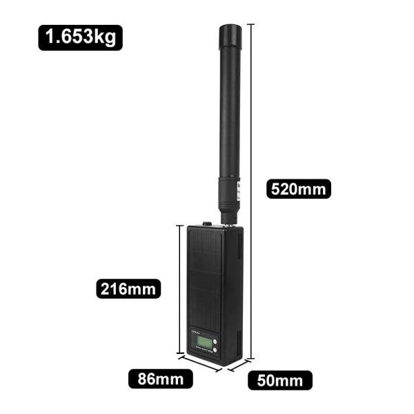 Portable Hand Held FPV Jammer 1km for Air Safety Protection Frequency 700-1020MHZ Customized