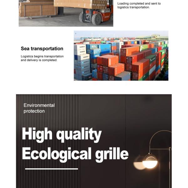 Внутренние декоративные стеновые панели WPC 3D плотное дерево гриль панель