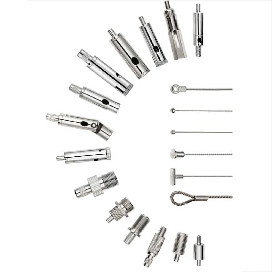 OEM Hardware Tools Wire Rope Lock Kits Cable Gripper Two Side for Lighting Accessories