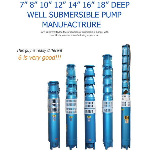 водяная помпа погружающийся 25m3/H 7.5kw для полива глубокой скважины