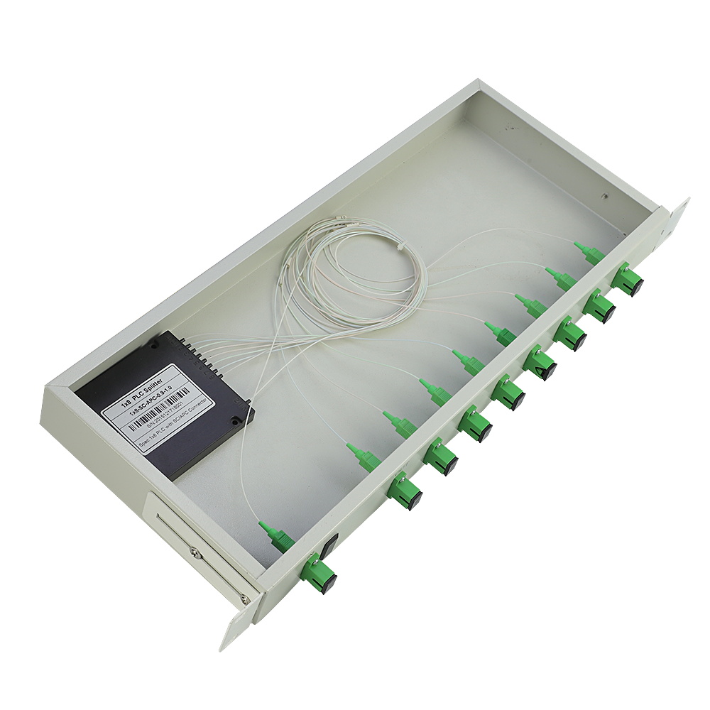 Splitter 1U волокна Splitter 1x32 PLC 1x2 1x64 1x8 тип держателя шкафа 19 дюймов