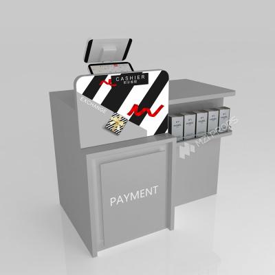 GDR09-Y002-A Retail Display Counter with 40mm Soft Film Light Box and 5mm Gray Glass for Cosmetics Counter