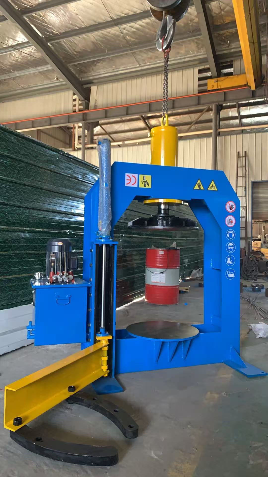 TP120 120Ton Heavy Force Hydraulic Solid Tire Press, Time‑Saving Forklift Tire Mount Dismount & Reconditioning Machine 12‑16'' Rim