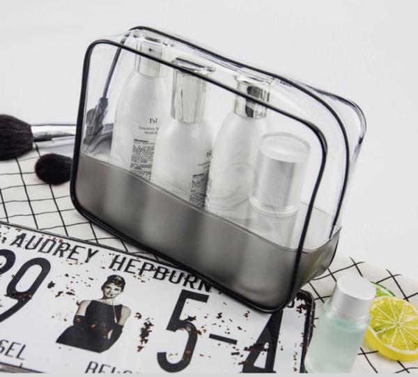 Custom Promotional Toiletry Bag , Waterproof PVC Plastic Clear Travel Toiletry Bag