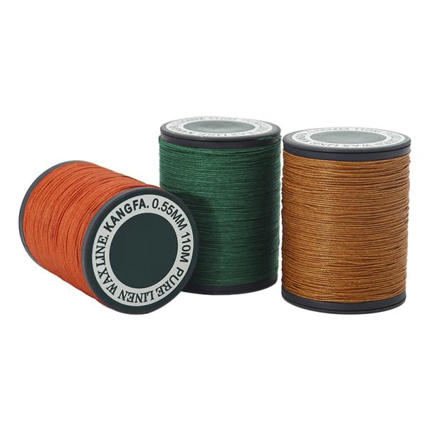 35g Weight Plastic Cone Linen Waxed Thread for Leather Sewing 70m in Cone Material