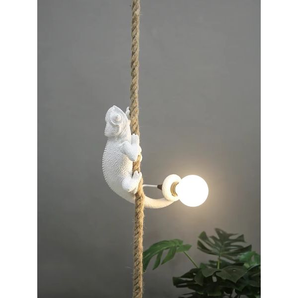 Retro pendant light Resin White color chameleon pendant Lamp Animal chandelier (WH-VP-299)