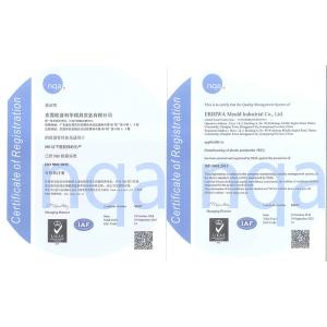 ERBIWA Mould Industrial Co., Ltd Сертификации