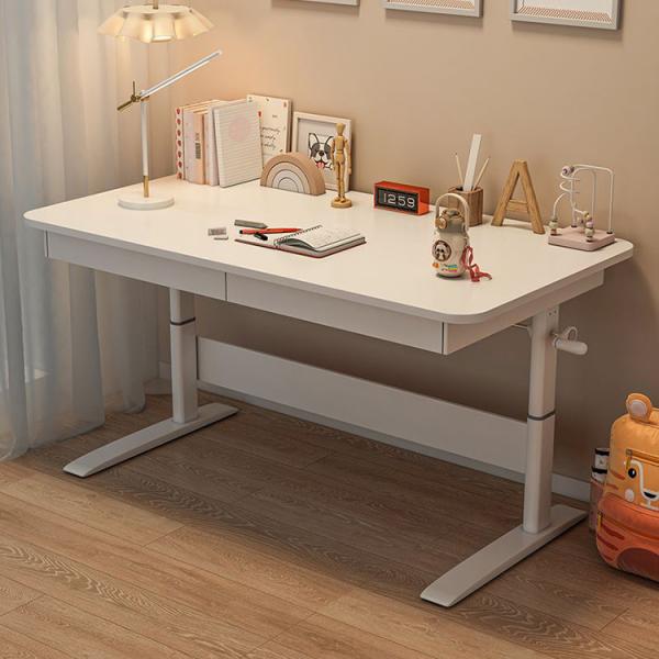 Altura ajustável estilo de madeira Rustica Marrom PANEL Escritório de computador para trabalho de escritório
