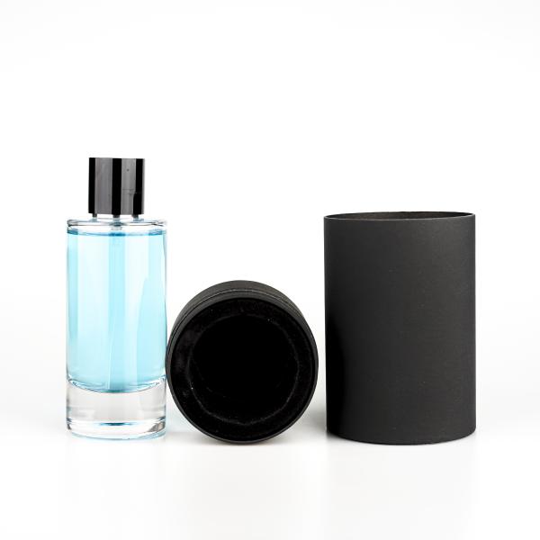 100ml Thick Bottom Glass Perfume Bottle with Black Metal Cap