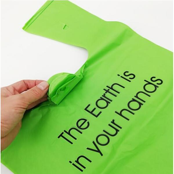 Factory Supply 100% Biodegradable T-Shirt Garbage Bag,Corn Starch Plastic Compostable Trash Bag Compostable Biodegradabl