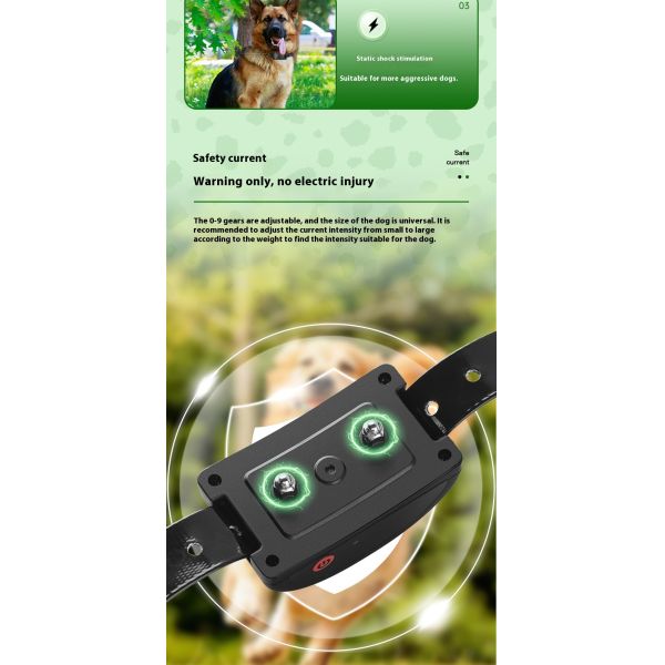 Portable Waterproof Rechargeable Wireless GPS Electronic Dog Fence Trainer Handheld Barking Stop Two-in-One Nylon Plastic Pet