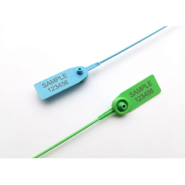 US-PS370 Self Locking Plastic Seals 211N Tensile Strength For Tamper Proof Trailer Tagging