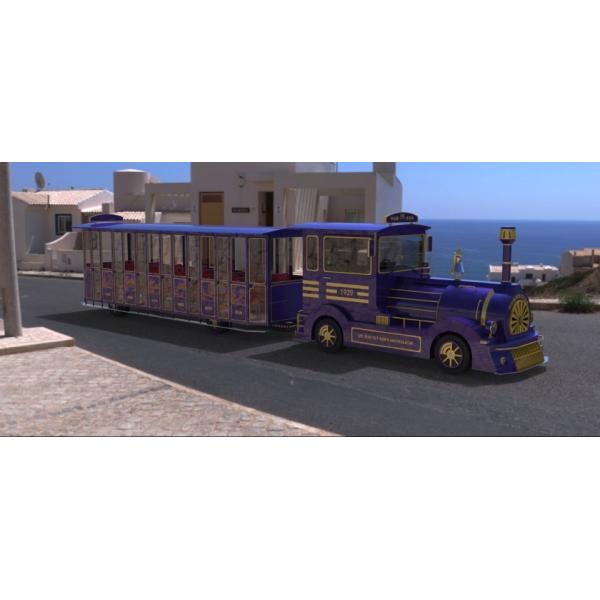 Поезд 42 Seater мини Trackless с лучем структуры металла 76 KW расклассифицировал бензиновый двигатель силы