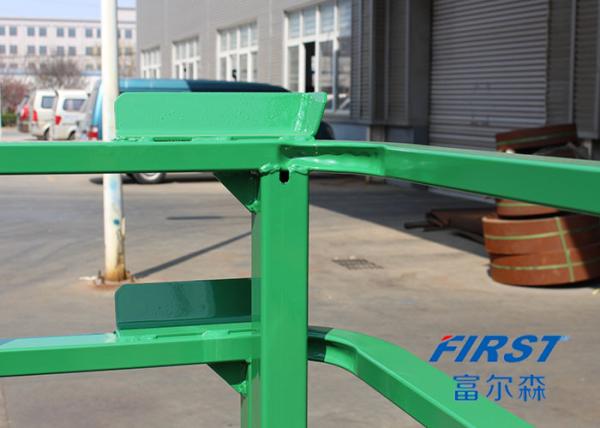 Green Powder Coated 1.5M Depth 60 Stackable Steel Pallets