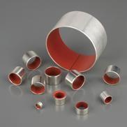thin-walled split seam steel backing journal bearings | self-lubricating bearings red orange