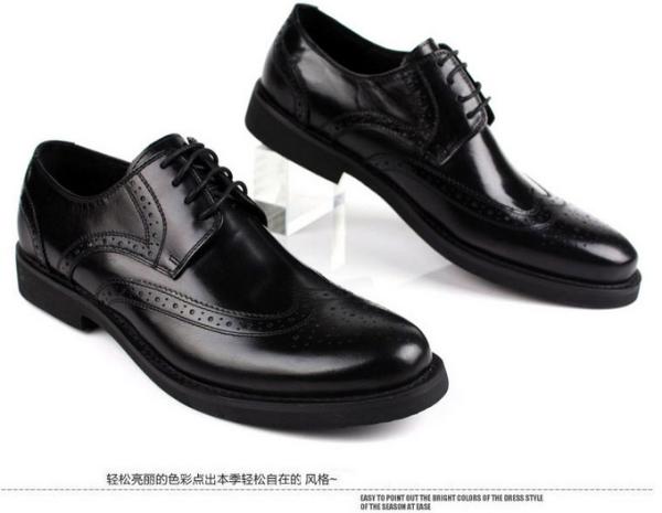 Europe Design Men Brogue Shoes Boot Style Full Grain Leather Mens Dress Shoes