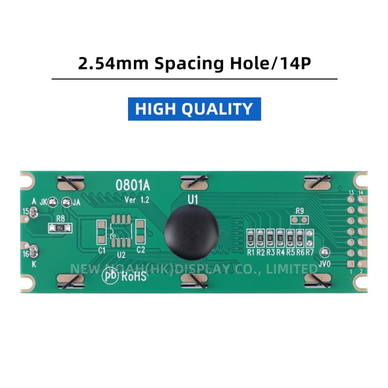 Russian Blue Film 0801A Character Display Screen 14 PIN ST7066U LCM Display Module