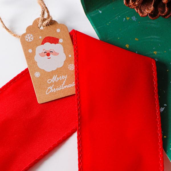 MSD Customization Red Velvet Ribbon Bow para decorações festivas de Natal e feriados