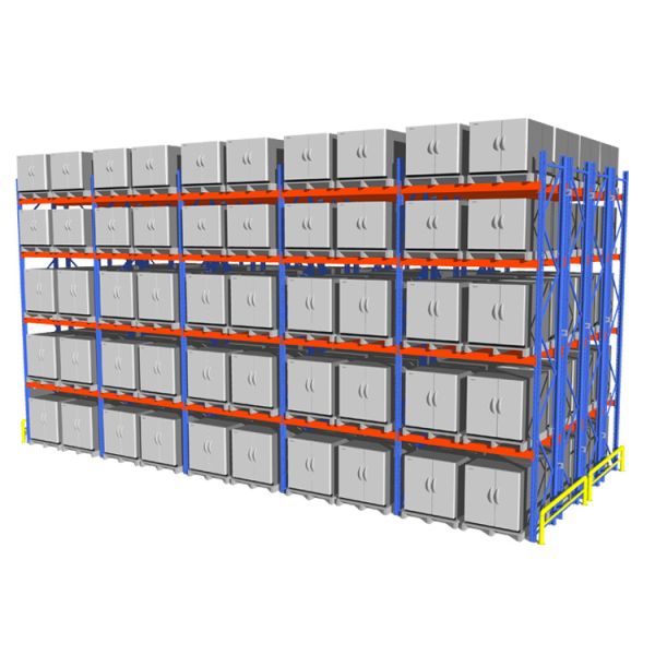 Adjustable Levels Powder Coated Selective Pallet Racking with 4000 kg Load Capacity Warehouse Storage System