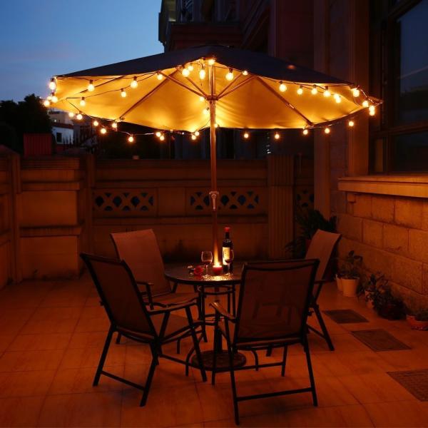 3M Connectable Outdoor String Lights G40 Globe Patio Lights Edison Glass Bulbs WaterproofE12 Socket Base Hanging Light Garland