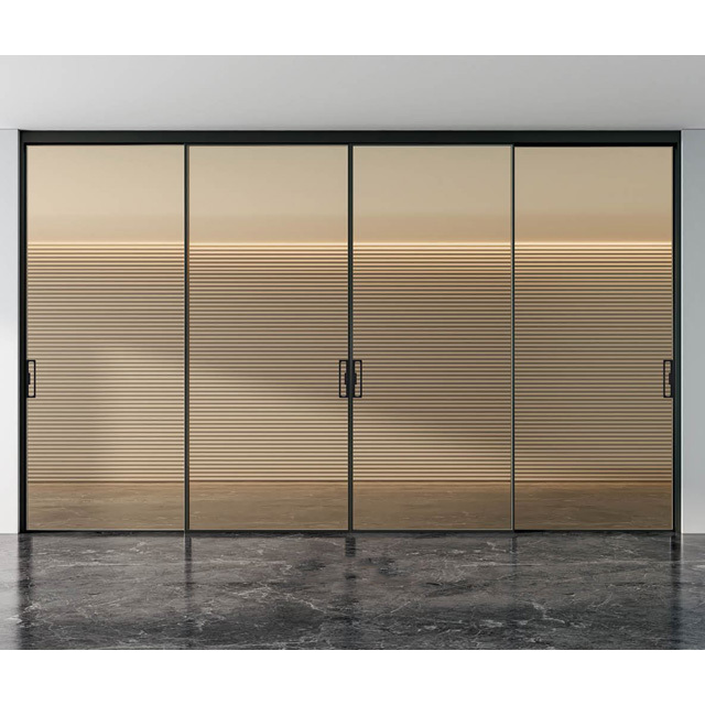 Cloakroom Or Bedroom Partition Sliding Door Sound Insulation Ultra Slim Sliding Door