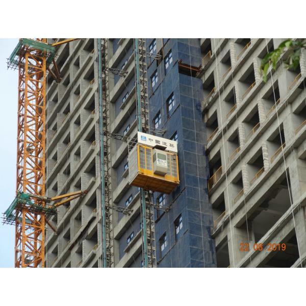 Alzamiento gemelo de estante y del piñón del emplazamiento de la obra de la jaula 2000KG