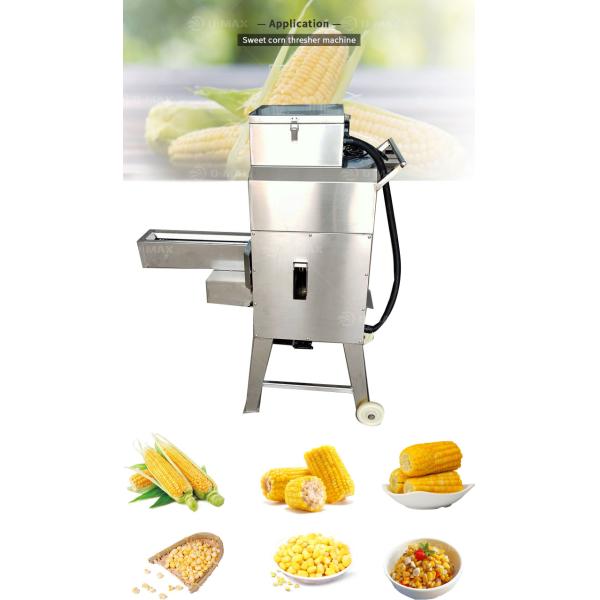 220V/380V Voltage Frozen Sweet Corn Threshing Peeling Machine for Corn Kernel Factories
