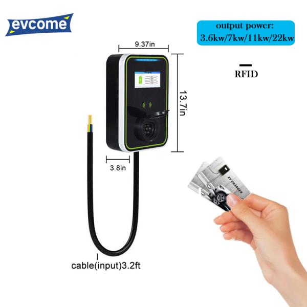 EV-HB Home Wallbox Charger Gun Base With RFID For Electric Car 16A / 32A